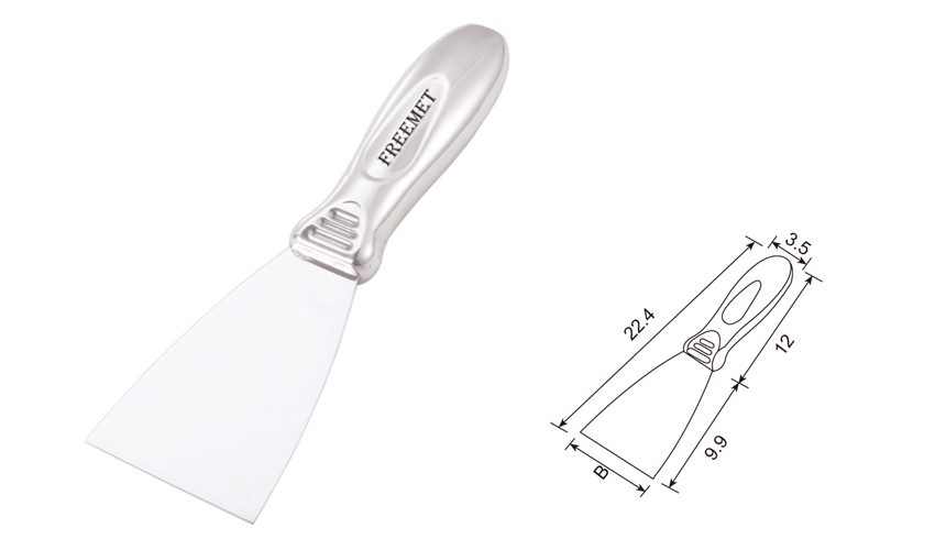 Putty Knife/Scraper Stainless Steel Handle Stainless Steel Blade,Mirror Polished