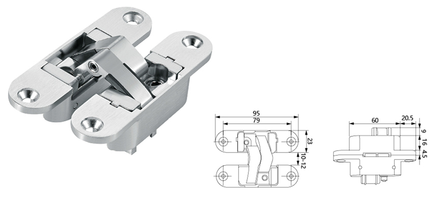 3D Adjustable Invisible Hinge